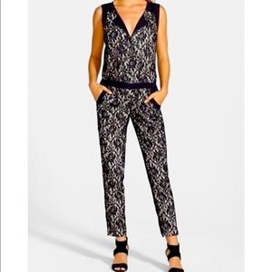Jessica Simpson Small Black Lace Pant Jumpsuit